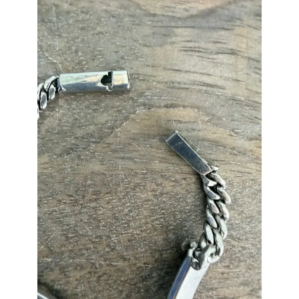 Unmarked Southwestern Native American Style Horseshoe Silver Bracelet